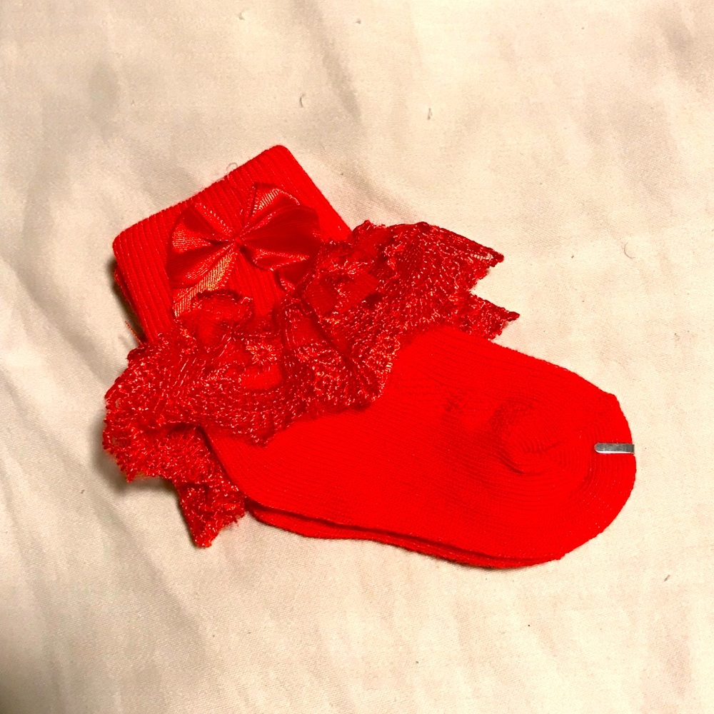 NIP 0-3 months baby Red Holiday Socks